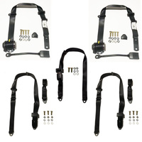 Complete Retractable Seat Belt Kit For Mazda RX2 1971-72 Sedan Bucket Seats