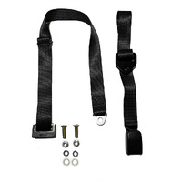 Universal Non Retractable Lap Belt 1.2M - Adjustable Webbing Buckle - ADR Approved